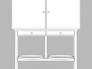 Ernest William Gimson cabinet 3D Model
