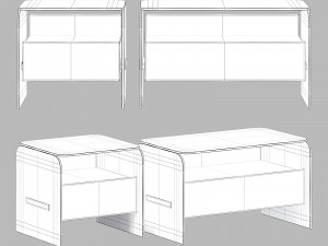 Gallotti and radice holly comodino Modelo 3D