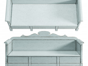 Old bench Model 3D