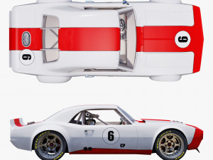 Chevrolet camaro 1967 racing 3Dモデル