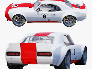 Chevrolet camaro 1967 racing 3Dモデル