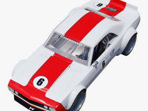 Chevrolet camaro 1967 racing 3Dモデル