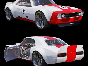 Chevrolet camaro 1967 racing 3Dモデル