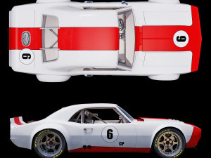Chevrolet camaro 1967 racing 3Dモデル