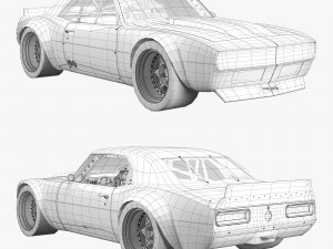 Chevrolet camaro 1967 racing 3Dモデル