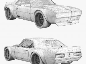 Chevrolet camaro 1967 racing 3Dモデル