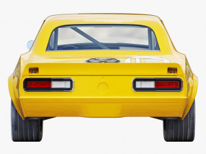 Chevrolet camaro 1968 racing 3D Model