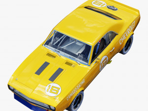 Chevrolet camaro 1968 racing 3D Model