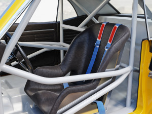 Chevrolet camaro 1968 racing 3D Model