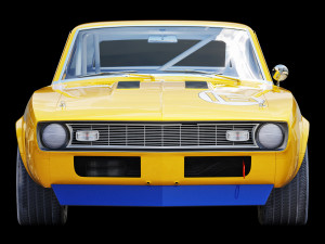Chevrolet camaro 1968 racing 3D Model