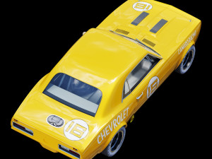 Chevrolet camaro 1968 racing 3D Model