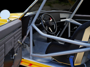 Chevrolet camaro 1968 racing 3D Model