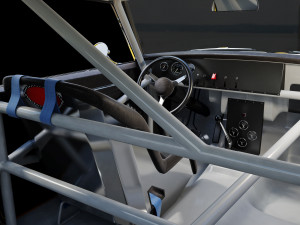 Chevrolet camaro 1968 racing 3D Model