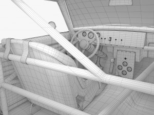 Chevrolet camaro 1968 racing 3D Model