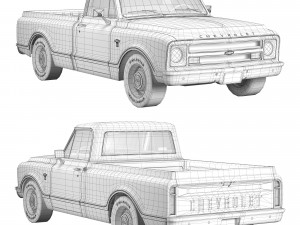 Chevrolet C10 1967 3D Модель