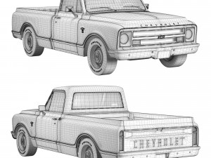 Chevrolet C10 1967 3D Модель