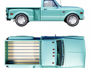 Chevrolet C10 1968 short bed Model 3D