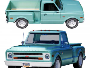 Chevrolet C10 1968 short bed 3D Model