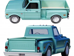 Chevrolet C10 1968 short bed 3D Model