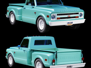 Chevrolet C10 1968 short bed Model 3D