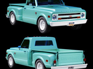 Chevrolet C10 1968 short bed 3D Model