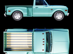 Chevrolet C10 1968 short bed 3D Model
