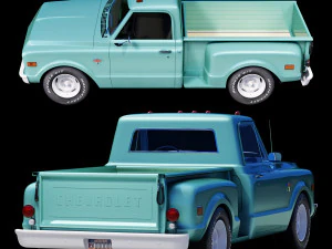 Chevrolet C10 1968 short bed 3D Model