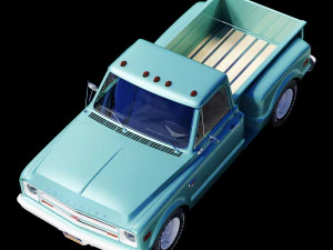 Chevrolet C10 1968 short bed 3D Model