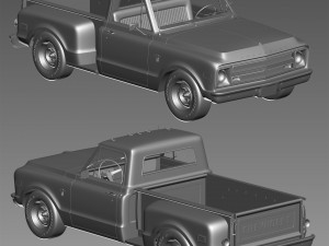 Chevrolet C10 1968 short bed Model 3D