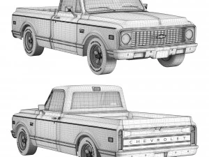Chevrolet C10 1971 3D Model