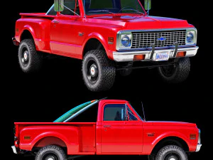 Chevrolet C10 1972 short bed 3D Model