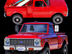 Chevrolet C10 1972 short bed Modelo 3D
