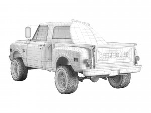 Chevrolet C10 1972 short bed Modelo 3D
