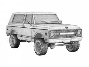 Chevrolet K5 blazer 1969 Modelo 3D
