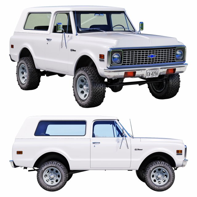 Chevrolet K5 blazer 1971 3D Model .c4d .max .obj .3ds .fbx .stl .blend 