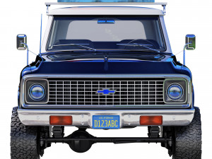 Chevrolet K5 blazer 1972 police 3D Модель