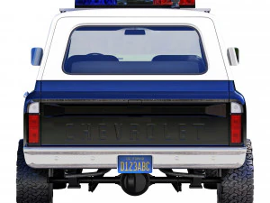Chevrolet K5 blazer 1972 police 3D Model