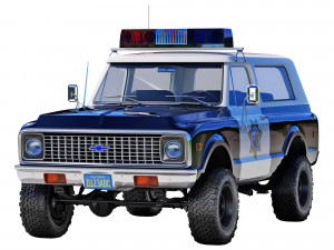 Chevrolet K5 blazer 1972 police 3D Модель