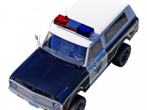 Chevrolet K5 blazer 1972 police 3D Модель