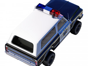 Chevrolet K5 blazer 1972 police 3D Модель