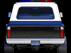 Chevrolet K5 blazer 1972 police 3D Model