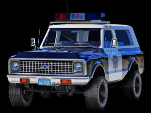 Chevrolet K5 blazer 1972 police 3D Модель