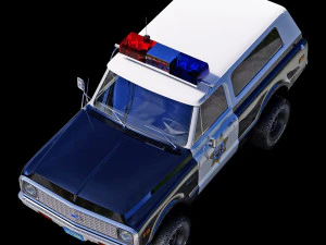 Chevrolet K5 blazer 1972 police 3D Model