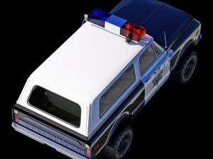 Chevrolet K5 blazer 1972 police 3D Модель