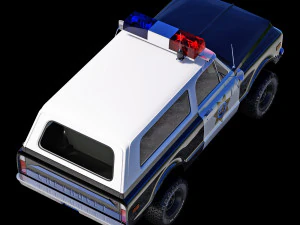 Chevrolet K5 blazer 1972 police 3D Model