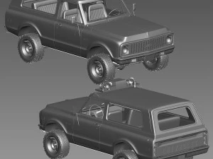 Chevrolet K5 blazer 1972 police 3D Model