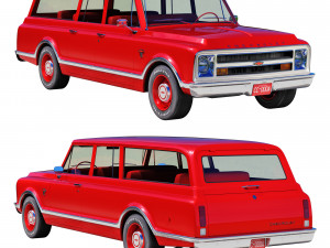 Chevrolet suburban 1967 3D Model