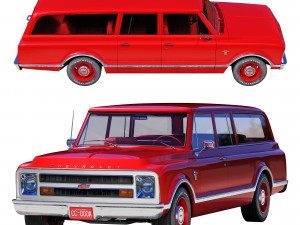 Chevrolet suburban 1967 3D Модель
