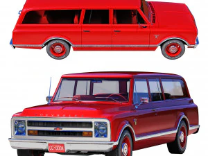 Chevrolet suburban 1967 3D Model