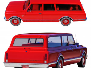 Chevrolet suburban 1967 3D Модель